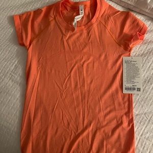 lululemon swiftly tech short sleeve 2.0 orange soda